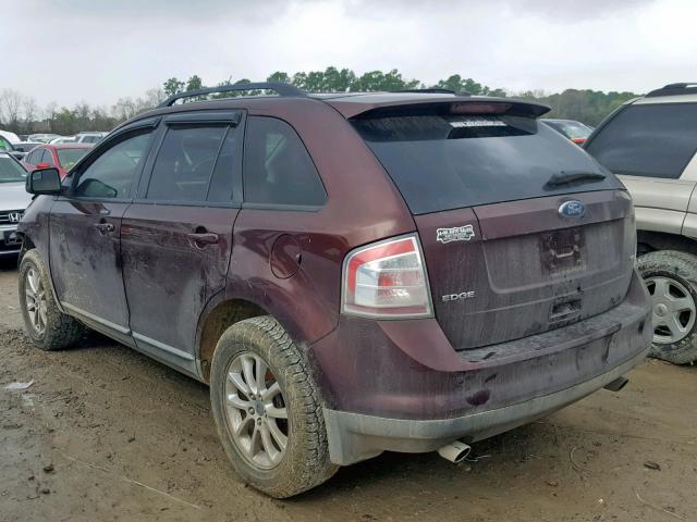 2FMDK3JC2ABA08425 - 2010 FORD EDGE SEL BURGUNDY photo 3