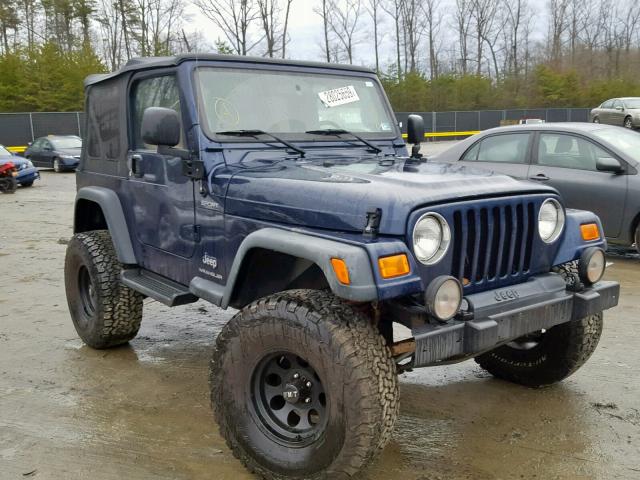 1J4FA49S26P760993 - 2006 JEEP WRANGLER / BLUE photo 1