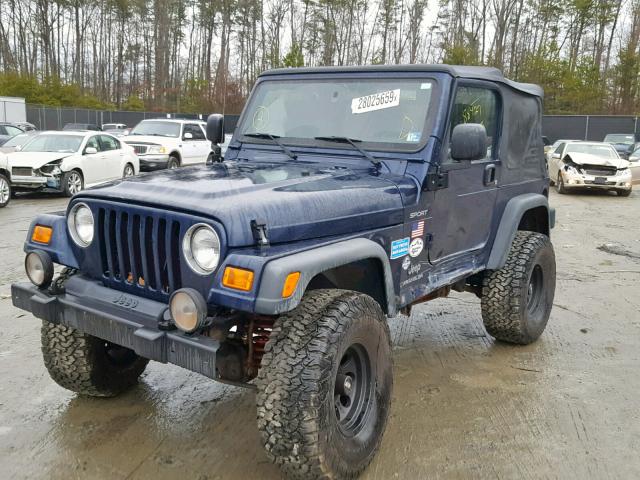 1J4FA49S26P760993 - 2006 JEEP WRANGLER / BLUE photo 2