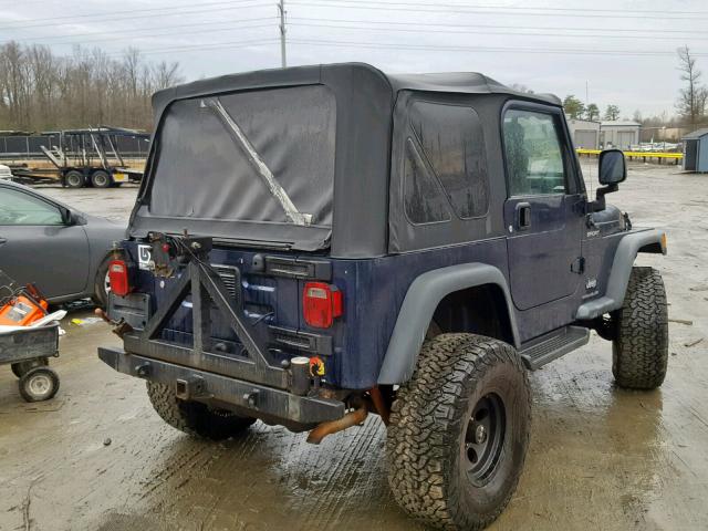 1J4FA49S26P760993 - 2006 JEEP WRANGLER / BLUE photo 4