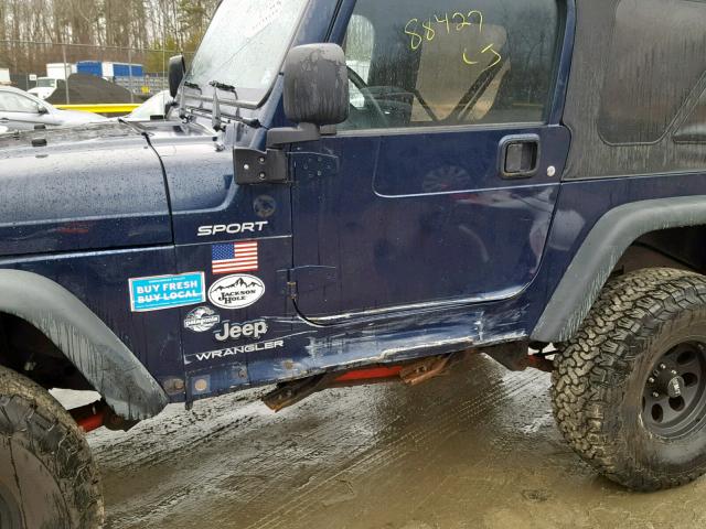 1J4FA49S26P760993 - 2006 JEEP WRANGLER / BLUE photo 9