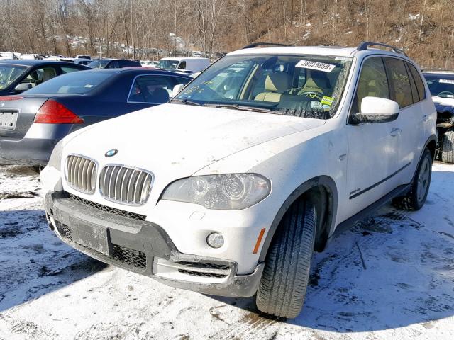 5UXFE83589L309615 - 2009 BMW X5 XDRIVE4 WHITE photo 2