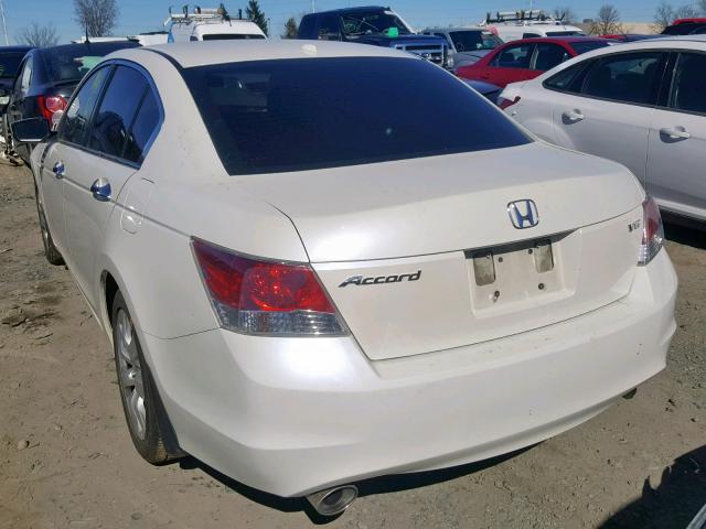 1HGCP36819A030253 - 2009 HONDA ACCORD EXL WHITE photo 3