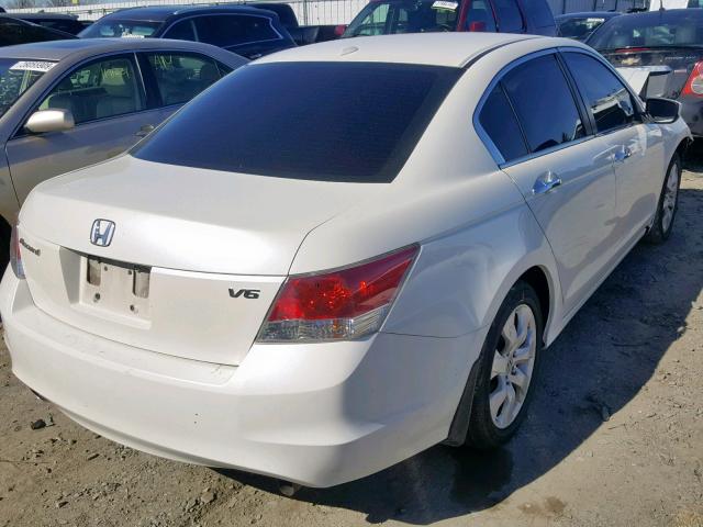 1HGCP36819A030253 - 2009 HONDA ACCORD EXL WHITE photo 4