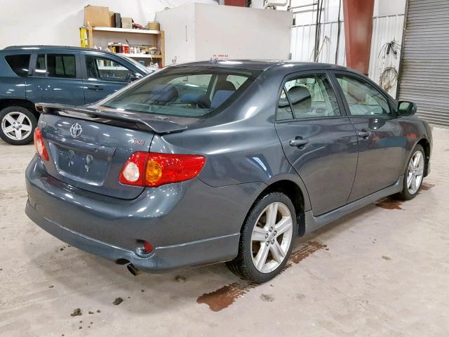 2T1BE40E39C027502 - 2009 TOYOTA COROLLA XR GRAY photo 4