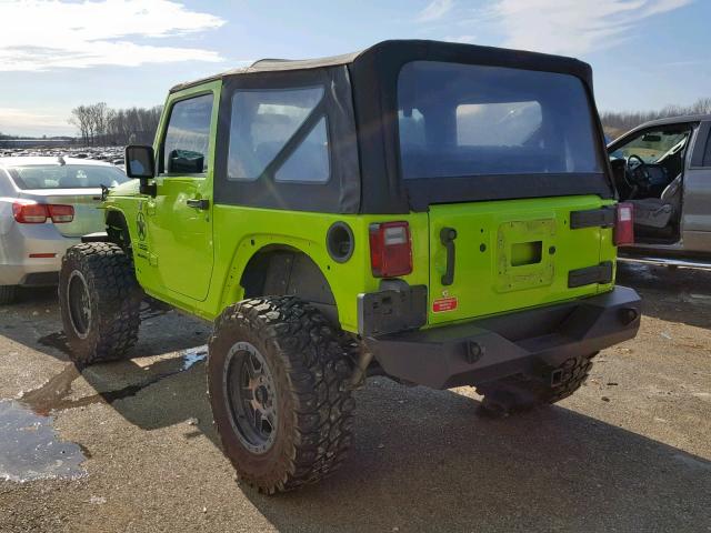 1C4AJWAG1CL286234 - 2012 JEEP WRANGLER S GREEN photo 3