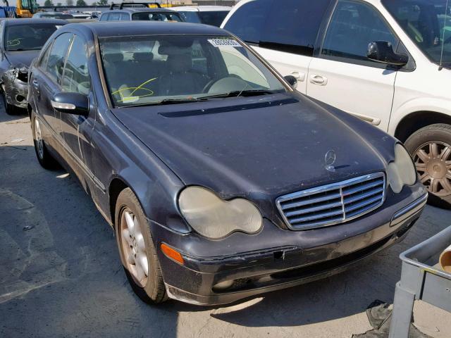 WDBRF61J34F475529 - 2004 MERCEDES-BENZ C 240 BLUE photo 1