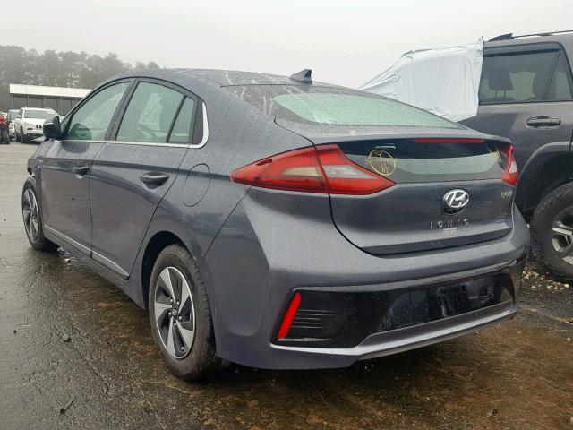 KMHC75LC9HU047930 - 2017 HYUNDAI IONIQ SEL GRAY photo 3