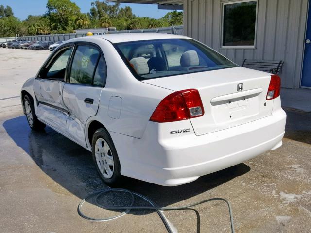 1HGES16314L005754 - 2004 HONDA CIVIC DX V WHITE photo 3