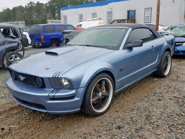 1ZVFT85H675232045 - 2007 FORD MUSTANG GT BLUE photo 2