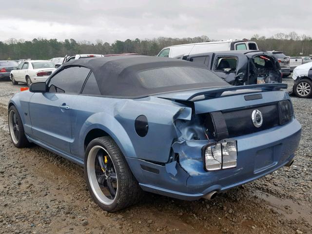 1ZVFT85H675232045 - 2007 FORD MUSTANG GT BLUE photo 3