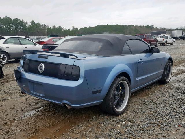 1ZVFT85H675232045 - 2007 FORD MUSTANG GT BLUE photo 4