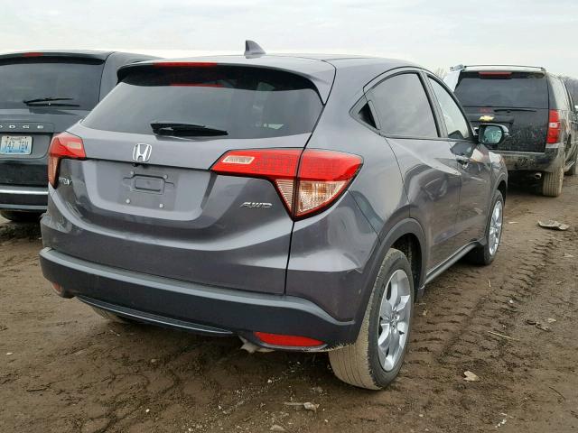 3CZRU6H50GM713223 - 2016 HONDA HR-V EX GRAY photo 4