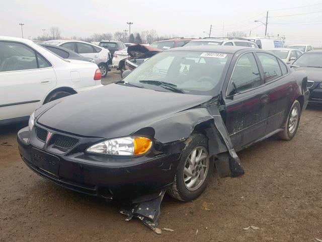 1G2NE52F54C227439 - 2004 PONTIAC GRAND AM S BLACK photo 2