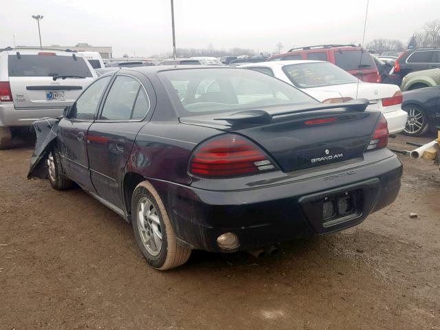 1G2NE52F54C227439 - 2004 PONTIAC GRAND AM S BLACK photo 3