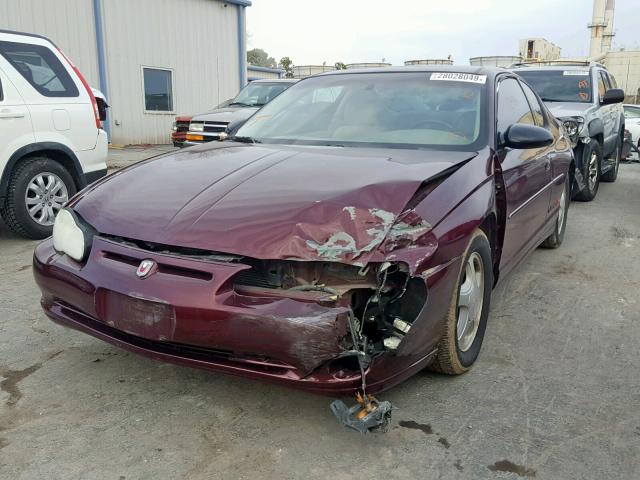 2G1WX12K739211113 - 2003 CHEVROLET MONTE CARL RED photo 2