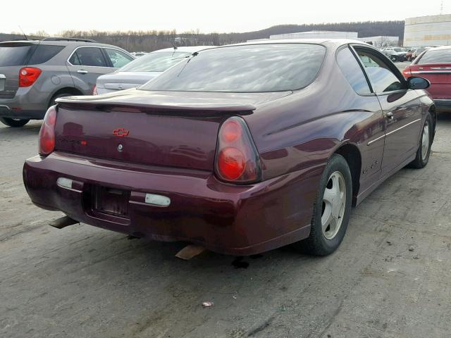 2G1WX12K739211113 - 2003 CHEVROLET MONTE CARL RED photo 4