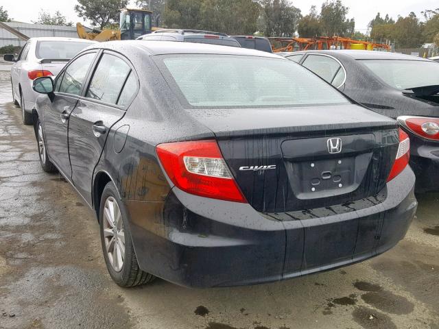 19XFB2F93CE325369 - 2012 HONDA CIVIC EXL 黑色 照片 3