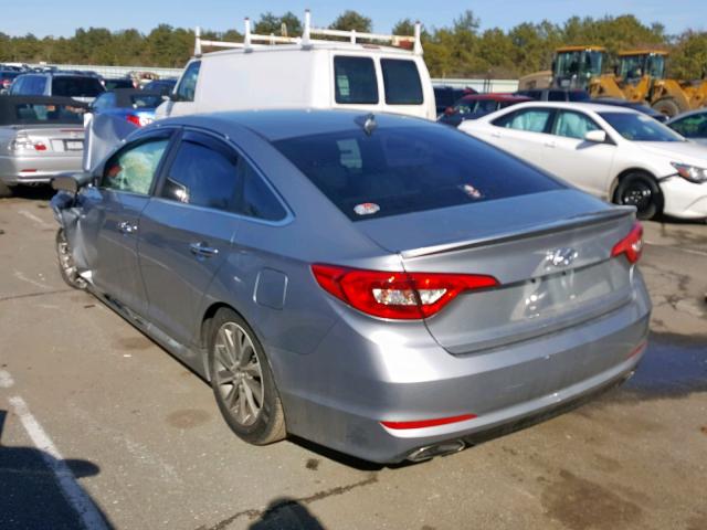 5NPE34AF5HH542510 - 2017 HYUNDAI SONATA SPO SILVER photo 3