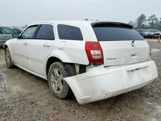 2D4FV47V47H836102 - 2007 DODGE MAGNUM SXT WHITE photo 3