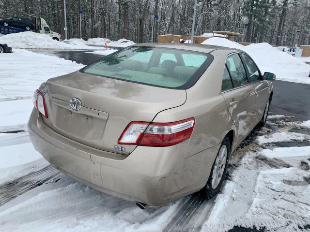 4T1BB46K98U061883 - 2008 TOYOTA CAMRY HYBR TAN photo 3