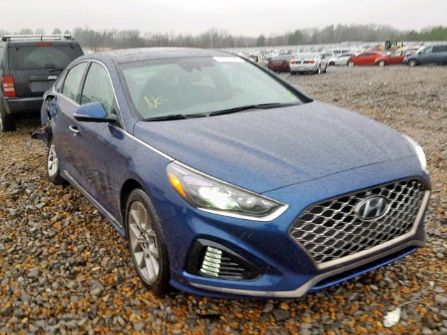 5NPE34AB8JH715875 - 2018 HYUNDAI SONATA SPO BLUE photo 1