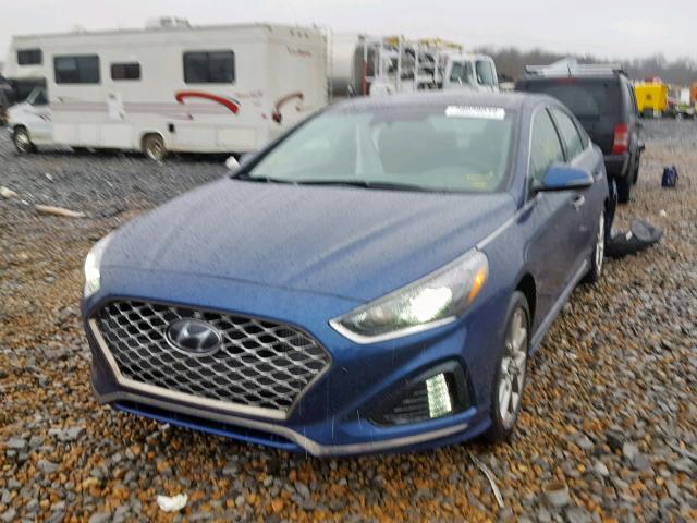 5NPE34AB8JH715875 - 2018 HYUNDAI SONATA SPO BLUE photo 2