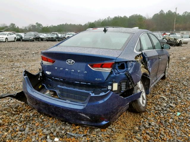 5NPE34AB8JH715875 - 2018 HYUNDAI SONATA SPO BLUE photo 4