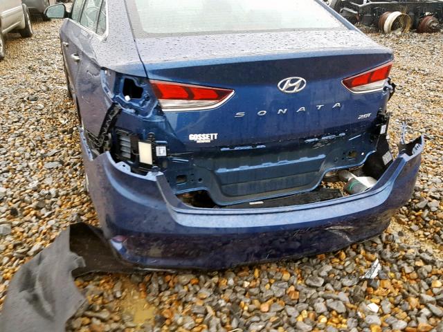 5NPE34AB8JH715875 - 2018 HYUNDAI SONATA SPO BLUE photo 9