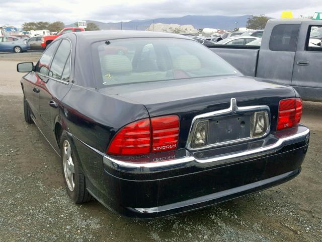1LNHM87A7YY778468 - 2000 LINCOLN LS BLACK photo 3