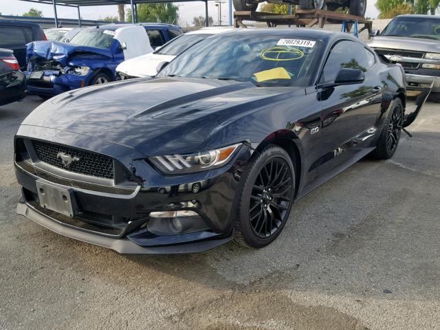 1FA6P8CF0H5281449 - 2017 FORD MUSTANG GT BLACK photo 2