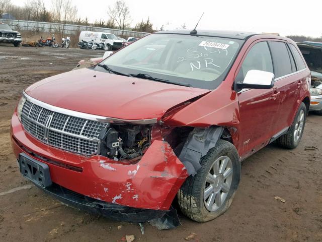 2LMDU68C17BJ29803 - 2007 LINCOLN MKX RED photo 2