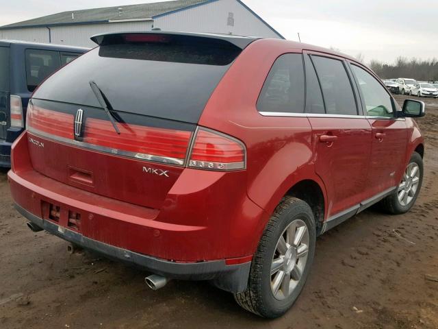 2LMDU68C17BJ29803 - 2007 LINCOLN MKX RED photo 4