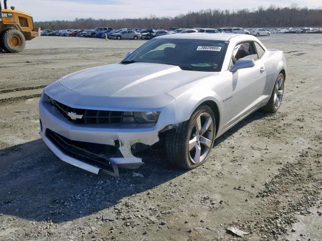 2G1FE1E36C9138942 - 2012 CHEVROLET CAMARO LS SILVER photo 2