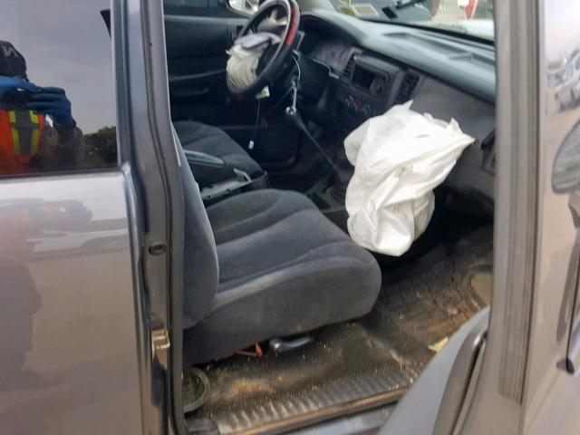 1D7GL12K14S602657 - 2004 DODGE DAKOTA SXT GRAY photo 5