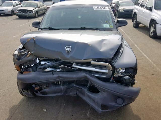 1D7GL12K14S602657 - 2004 DODGE DAKOTA SXT GRAY photo 7