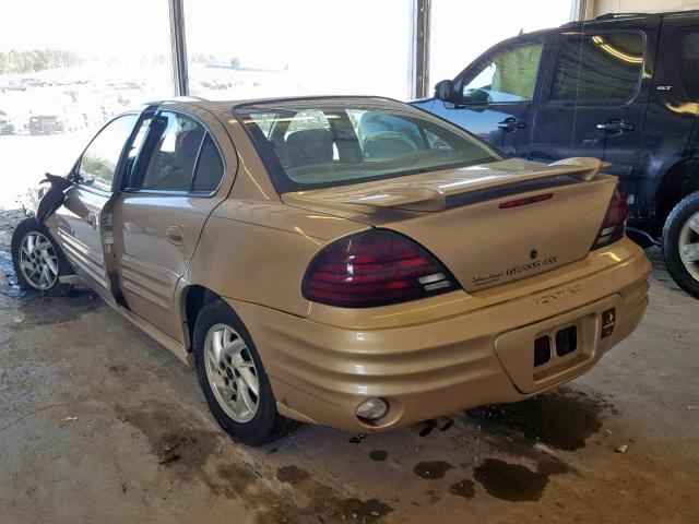 1G2NF52E11M520538 - 2001 PONTIAC GRAND AM S GOLD photo 3