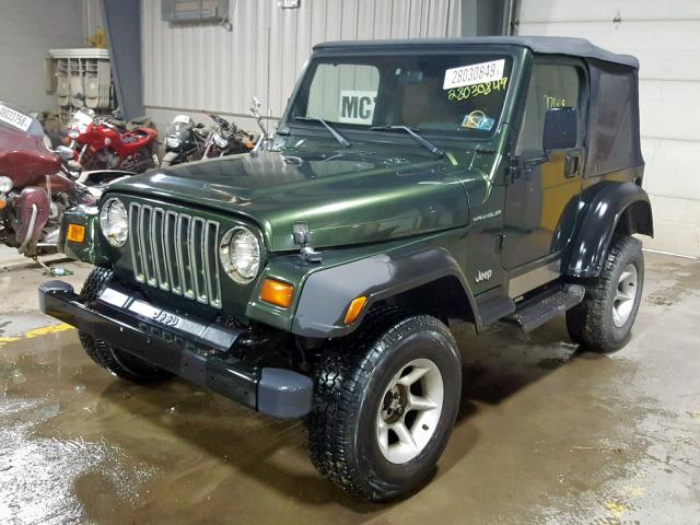 1J4FY29P8WP773209 - 1998 JEEP WRANGLER / GREEN photo 2