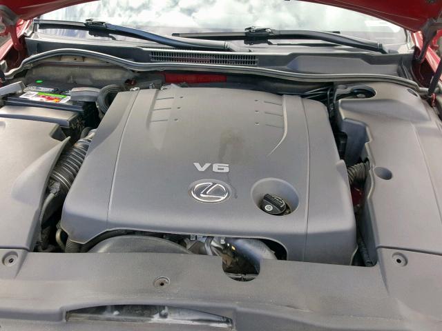 JTHBK262762009863 - 2006 LEXUS IS 250 RED photo 7