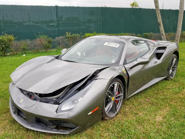 ZFF80AMA4J0234754 - 2018 FERRARI 488 SPIDER GRAY photo 2