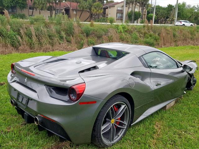 ZFF80AMA4J0234754 - 2018 FERRARI 488 SPIDER GRAY photo 4