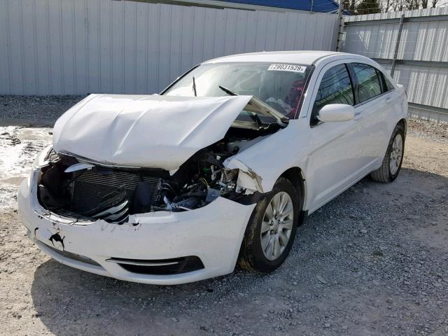 1C3CCBAB7CN222949 - 2012 CHRYSLER 200 LX WHITE photo 2