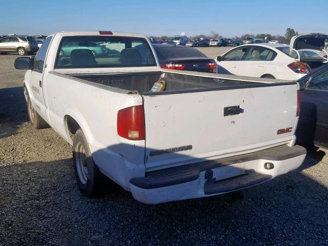 1GTCS14W128224569 - 2002 GMC SONOMA WHITE photo 3