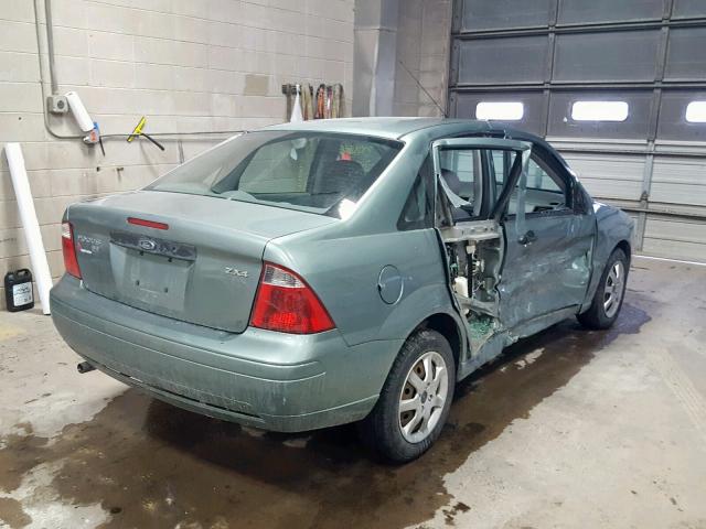 1FAFP34N85W300036 - 2005 FORD FOCUS ZX4 TEAL photo 4