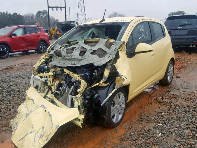 KL8CD6S90DC591234 - 2013 CHEVROLET SPARK 1LT YELLOW photo 2