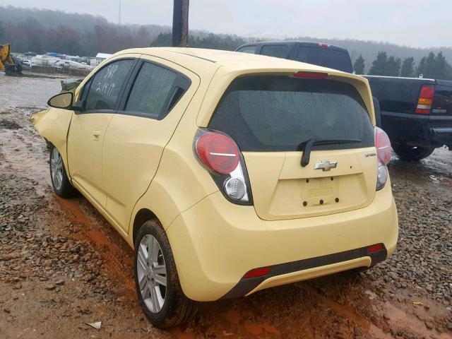 KL8CD6S90DC591234 - 2013 CHEVROLET SPARK 1LT YELLOW photo 3