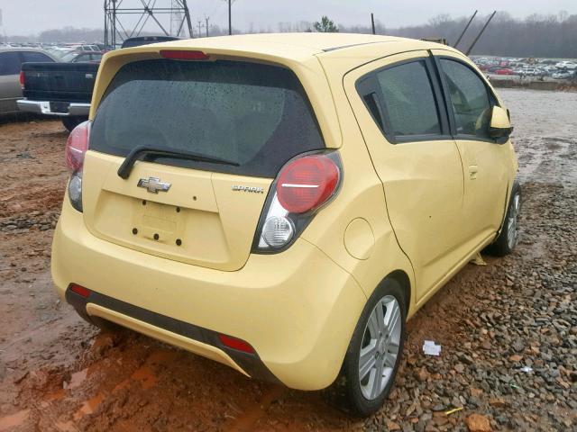 KL8CD6S90DC591234 - 2013 CHEVROLET SPARK 1LT YELLOW photo 4