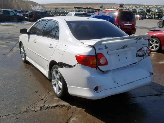 1NXBE40E09Z068524 - 2009 TOYOTA COROLLA XR 白色 照片 3