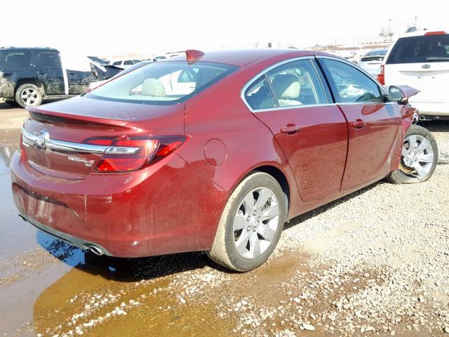 2G4GL5EX0H9106776 - 2017 BUICK REGAL SPOR MAROON photo 4