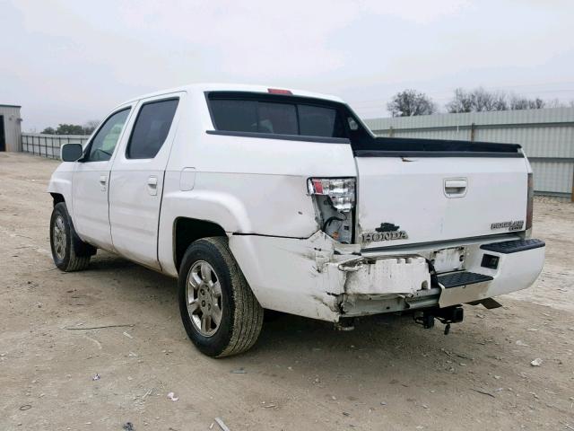 2HJYK16546H545754 - 2006 HONDA RIDGELINE WHITE photo 3